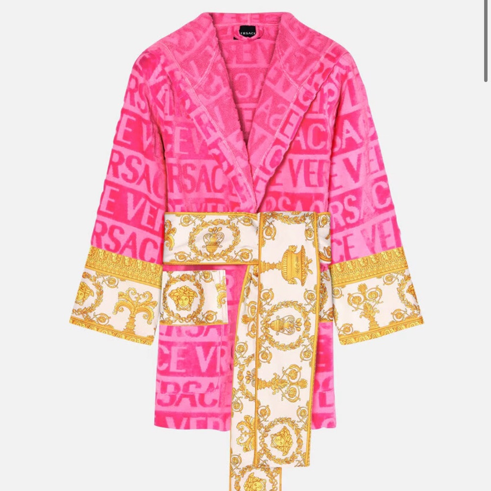 Versace Pink and Gold Robe